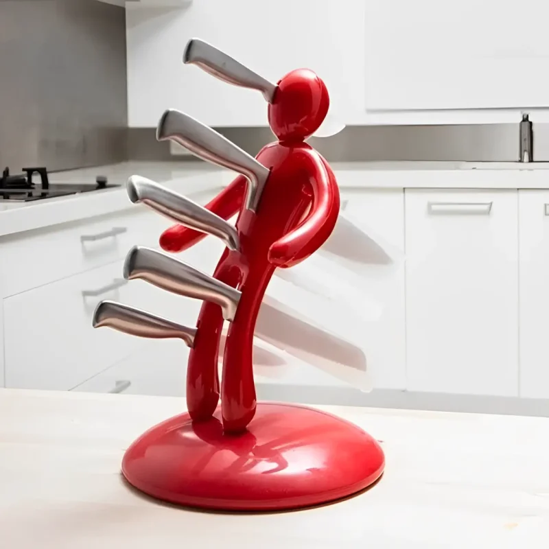 Messerblock Mensch Rot 2 Messerblock Mensch Rot 2